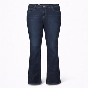 Mossimo Womens Curvy Bootcut Premium Denim Jeans Dark Wash Size 18R